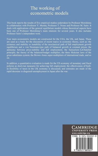 Produktbild: The Working of Econometric Models