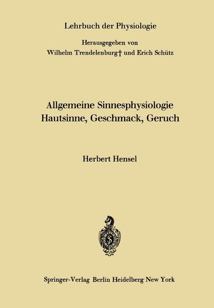 Produktbild: Allgemeine Sinnesphysiologie Hautsinne, Geschmack, Geruch