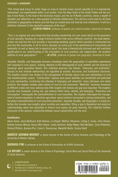 Produktbild: Sexuality, Rurality, and Geography