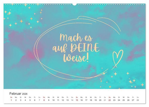 Produktbild: Lass Freude dein Kompass sein (hochwertiger Premium Wandkalender 2026 DIN A2 quer), Kunstdruck in Hochglanz