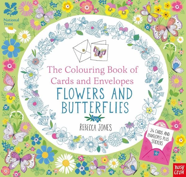 Produktbild: The National Trust: Colouring Cards and Envelopes: Flowers and Butterflies