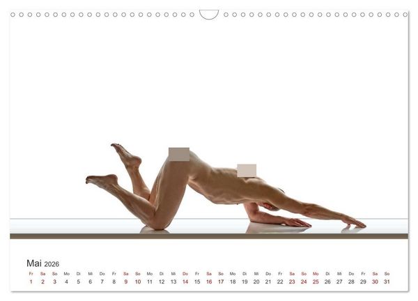 Produktbild: Form und Sinnlichkeit - minimalistische M&auml;nnerakte (Wandkalender 2026 DIN A3 quer), CALVENDO Monatskalender