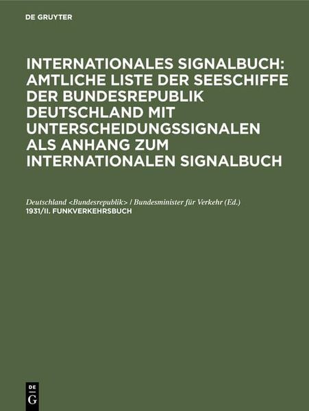 Produktbild: 1931/II. Funkverkehrsbuch