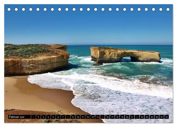 Produktbild: Australien - Die Great Ocean Road (Tischkalender 2026 DIN A5 quer), CALVENDO Monatskalender