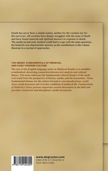 Produktbild: Death in the Middle Ages and Early Modern Times
