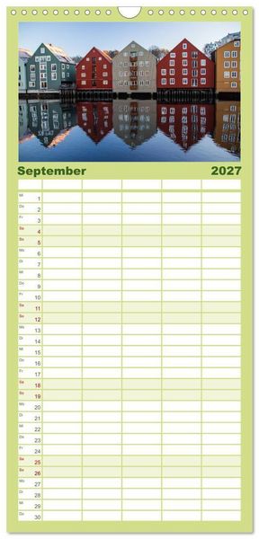 Produktbild: Familienplaner 2027 - Norwegen - Das wundersch&ouml;ne Land im Norden. mit 5 Spalten (Wandkalender, 21 x 45 cm) CALVENDO