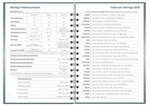 Produktbild: Wochen-Cheftimer A5, Alu silber 2027
