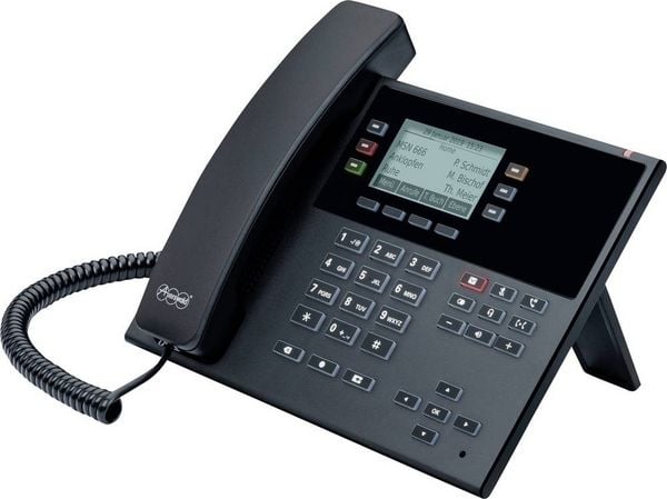 Produktbild: Auerswald COMfortel D-210 Schnurgebundenes Telefon, VoIP Freisprechen, Headsetanschluss, Optische Anrufsignalisierung, PoE Grafik-Display Schwarz