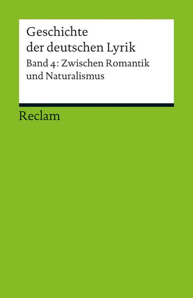 Produktbild: Geschichte der deutschen Lyrik