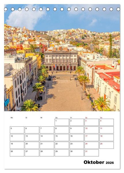 Produktbild: Las Palmas - ein traumhaftes Reiseziel (Tischkalender 2026 DIN A5 hoch), CALVENDO Monatskalender