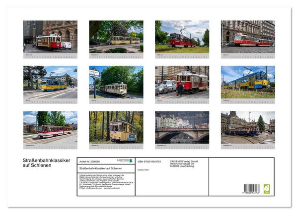 Produktbild: Stra&szlig;enbahnklassiker auf Schienen (Wandkalender 2026 DIN A2 quer), CALVENDO Monatskalender