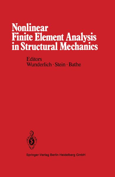 Produktbild: Nonlinear Finite Element Analysis in Structural Mechanics