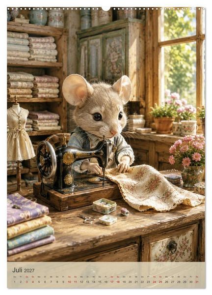 Produktbild: Die kleinen Freuden der M&auml;use (hochwertiger Premium Wandkalender 2027 DIN A2 hoch), Kunstdruck in Hochglanz