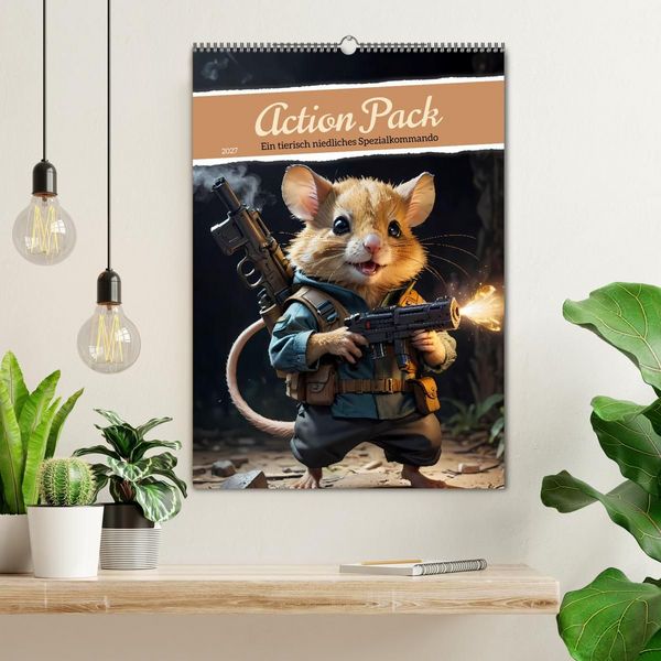 Produktbild: Action Pack - Ein tierisch niedliches Spezialkommando (Wandkalender 2027 DIN A2 hoch), CALVENDO Monatskalender