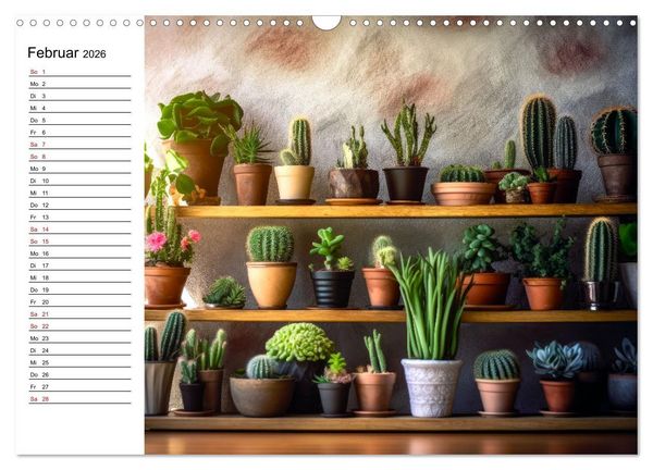 Produktbild: Kaktuszauberland (Wandkalender 2026 DIN A3 quer), CALVENDO Monatskalender