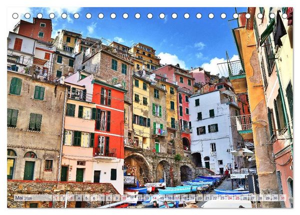 Produktbild: SCHMUCKST&Uuml;CKE der CINQUE TERRE (Tischkalender 2026 DIN A5 quer), CALVENDO Monatskalender