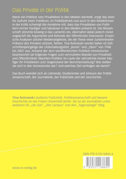 Produktbild: Das Private in der Politik