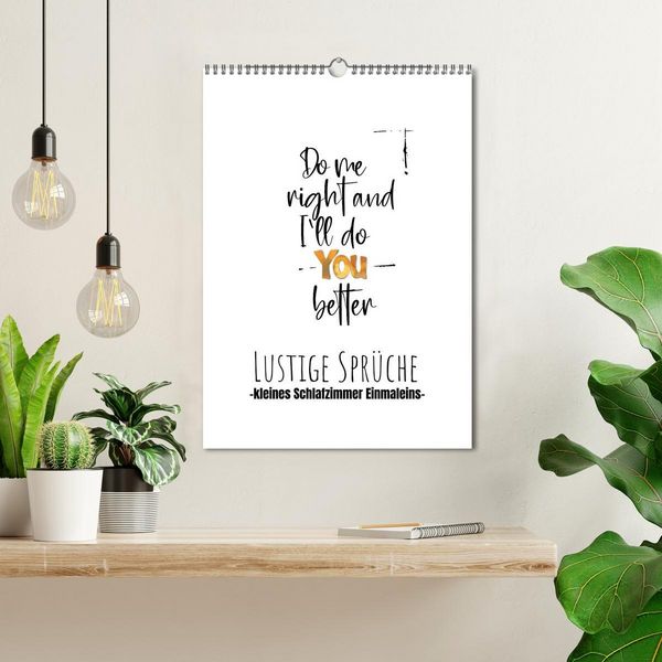 Produktbild: Lustige Spr&uuml;che - Schlafzimmer 1x1 (Wandkalender 2026 DIN A3 hoch), CALVENDO Monatskalender