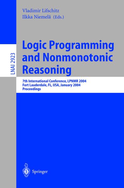 Produktbild: Logic Programming and Nonmonotonic Reasoning