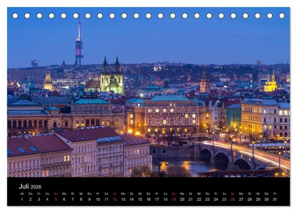 Produktbild: Prag - die goldene Stadt (Tischkalender 2026 DIN A5 quer), CALVENDO Monatskalender