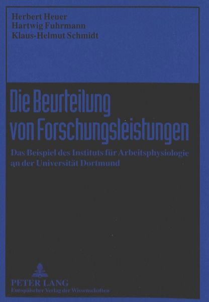 Produktbild: Die Beurteilung von Forschungsleistungen