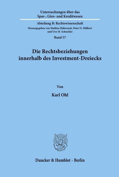 Produktbild: Die Rechtsbeziehungen innerhalb des Investment-Dreiecks.
