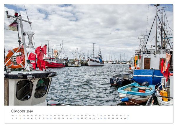 Produktbild: Fischereih&auml;fen an der Ostseek&uuml;ste (Tischkalender 2026 DIN A5 quer), CALVENDO Monatskalender