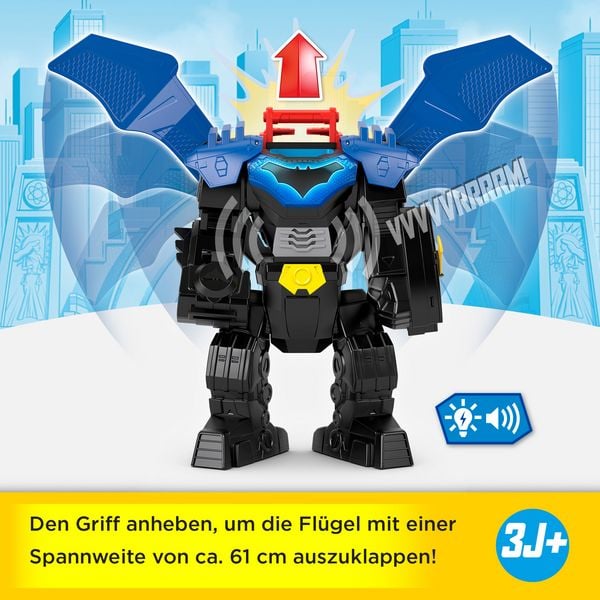 Produktbild: Fisher-Price Imaginext DC Super Friends Batman Flug-Mech Spielzeug mit Lichtern, Ger&auml;uschen und Actionfigur