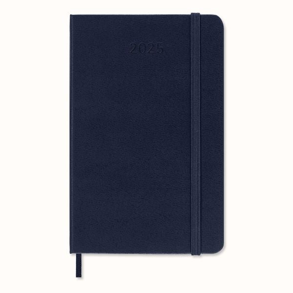 Moleskine 12 Monate Wochen Notizkalender 2025, Pocket/A6, Fester Einband, Saphir