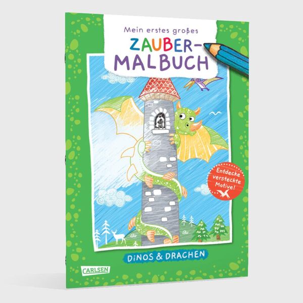 Produktbild: Ausmalbilder f&uuml;r Kita-Kinder: Mein erstes gro&szlig;es Zauber-Malbuch: Dinos & Drachen