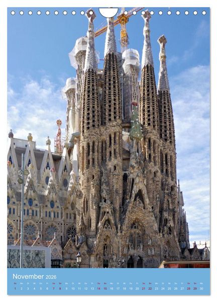 Produktbild: Sagrada Fam&iacute;lia - Gaud&iacute;s unvollendetes Meisterwerk (Wandkalender 2026 DIN A4 hoch), CALVENDO Monatskalender