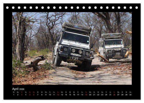 Produktbild: Land Rover Defender - Unterwegs in Afrika (Tischkalender 2026 DIN A5 quer), CALVENDO Monatskalender