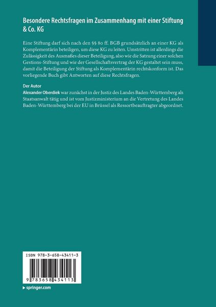 Produktbild: Besondere Rechtsfragen im Zusammenhang mit einer Stiftung & Co. KG