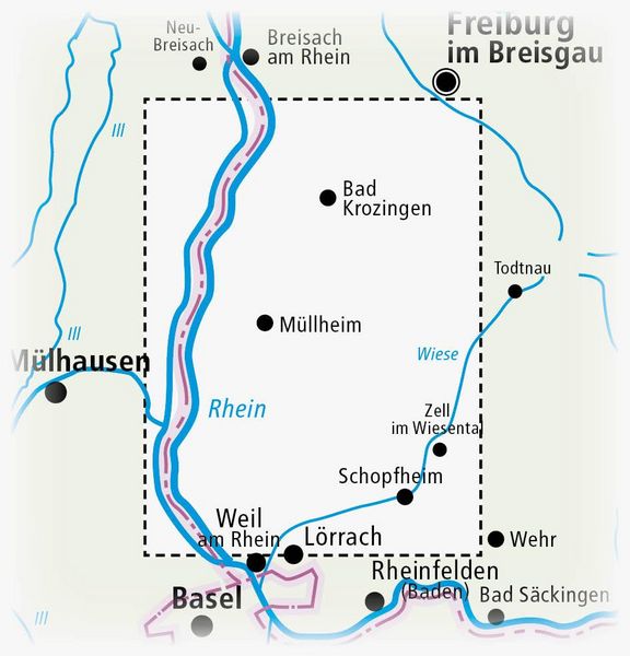 Produktbild: Publicpress Rad- und Wanderkarte Markgr&auml;flerland, Staufen im Breisgau, Belchen, L&ouml;rrach 1:50.000