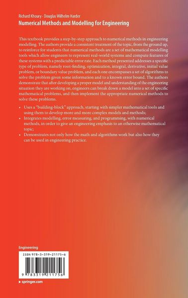Produktbild: Numerical Methods and Modelling for Engineering