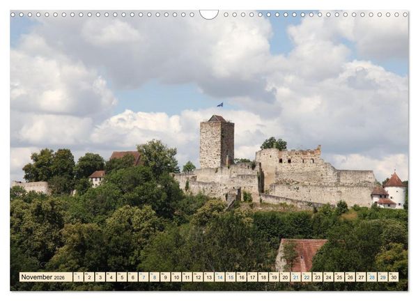 Produktbild: Burgen und Schl&ouml;sser - Historische Bauwerke in Bayern (Wandkalender 2026 DIN A3 quer), CALVENDO Monatskalender