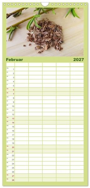 Produktbild: Familienplaner 2027 - Mit Pflanzenkraft nat&uuml;rlich heilen mit 5 Spalten (Wandkalender, 21 x 45 cm) CALVENDO