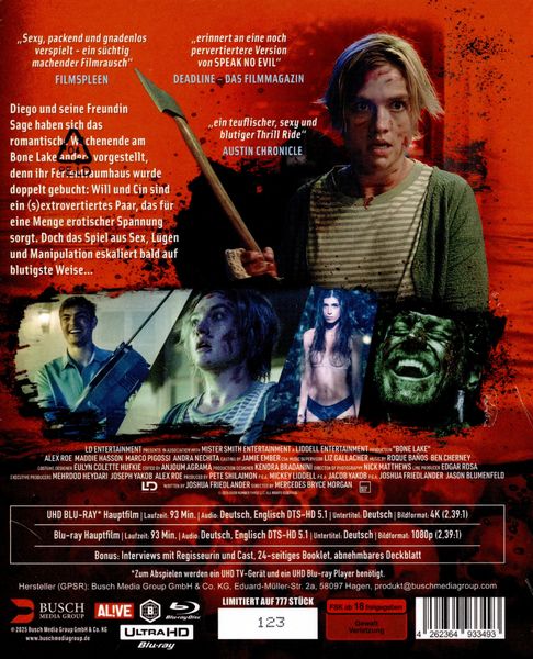 Produktbild: Bone Lake - Limitiertes Mediabook - Cover A (4K Ultra HD + Blu-ray)