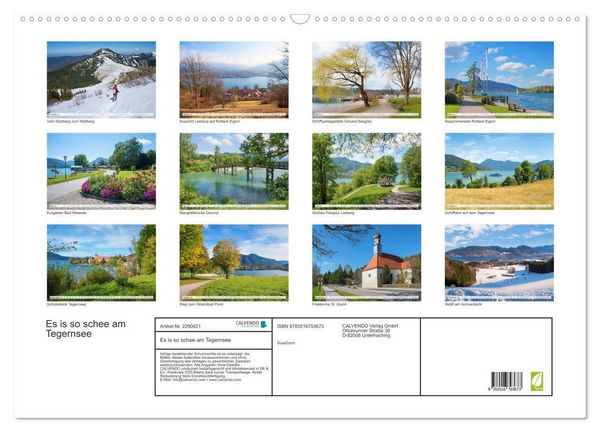 Produktbild: Es is so schee am Tegernsee (Wandkalender 2027 DIN A2 quer), CALVENDO Monatskalender
