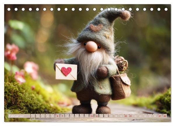 Produktbild: Wichtelgl&uuml;ck zwischen Wald und Wiese (Tischkalender 2027 DIN A5 quer), CALVENDO Monatskalender