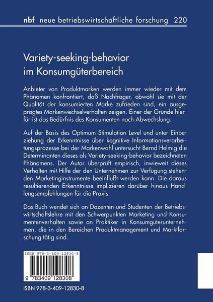 Produktbild: Variety-seeking-behavior im Konsumg&uuml;terbereich