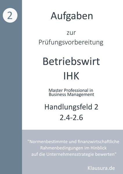 Produktbild: Aufgaben zur Pr&uuml;fungsvorbereitung gepr&uuml;fte Betriebswirte IHK