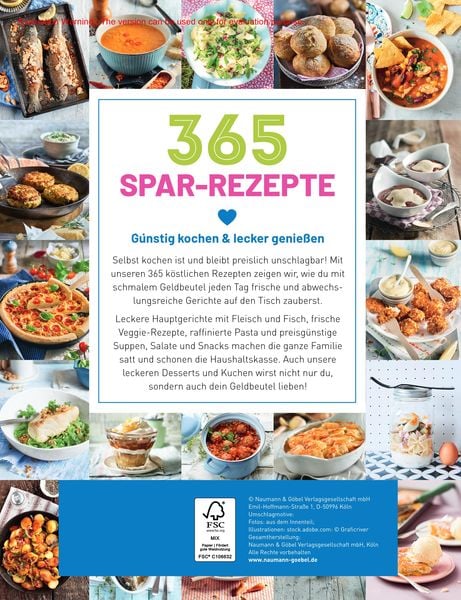 Produktbild: 365 Spar-Rezepte