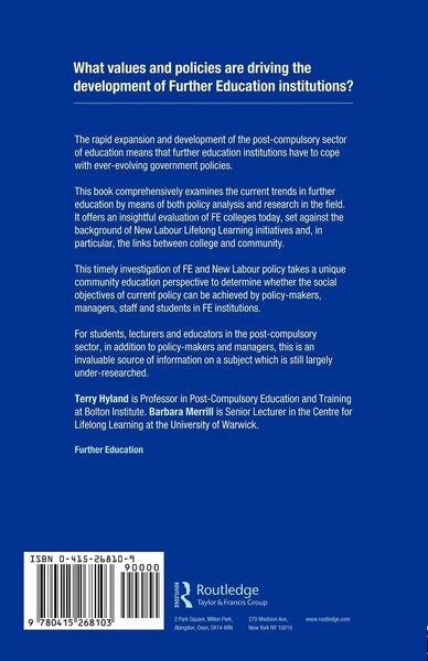 Produktbild: The Changing Face of Further Education