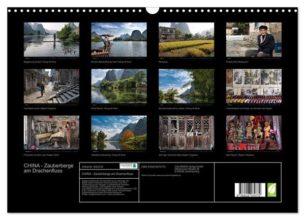 Produktbild: CHINA - Zauberberge am Drachenfluss (Wandkalender 2026 DIN A3 quer), CALVENDO Monatskalender