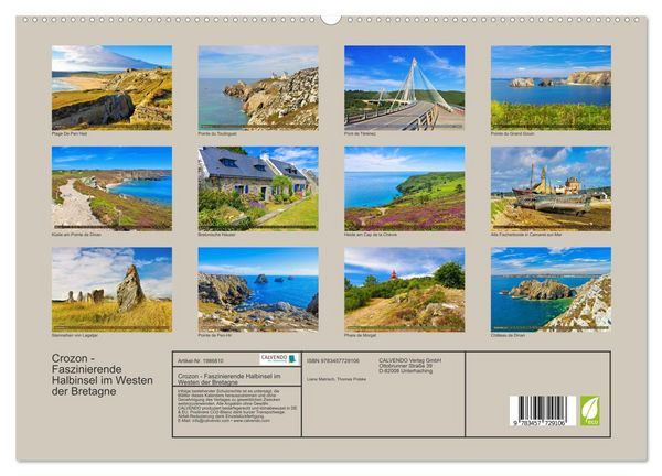 Produktbild: Crozon - Faszinierende Halbinsel im Westen der Bretagne (hochwertiger Premium Wandkalender 2026 DIN A2 quer), Kunstdruck in Hochglanz