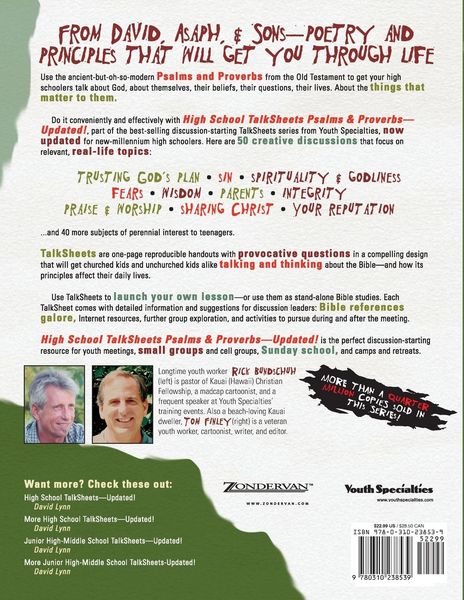 Produktbild: The High School Talksheets Psalms and Proverbs-Updated!