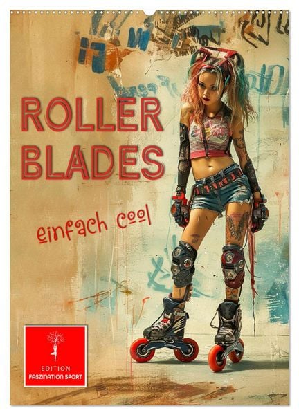 Rollerblades - einfach cool (Wandkalender 2026 DIN A2 hoch), CALVENDO Monatskalender