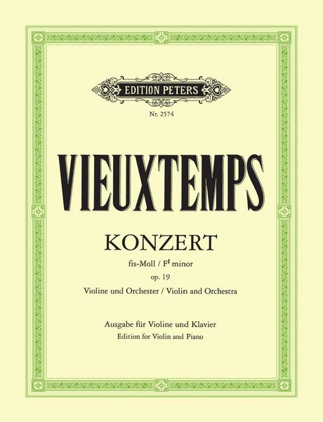 Produktbild: Vieuxtemps, H: Concerto No. 2 in F Sharp Minor Op. 19 (Editi