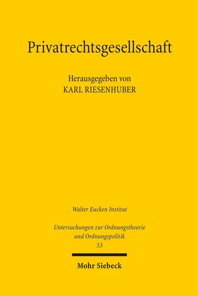 Produktbild: Privatrechtsgesellschaft